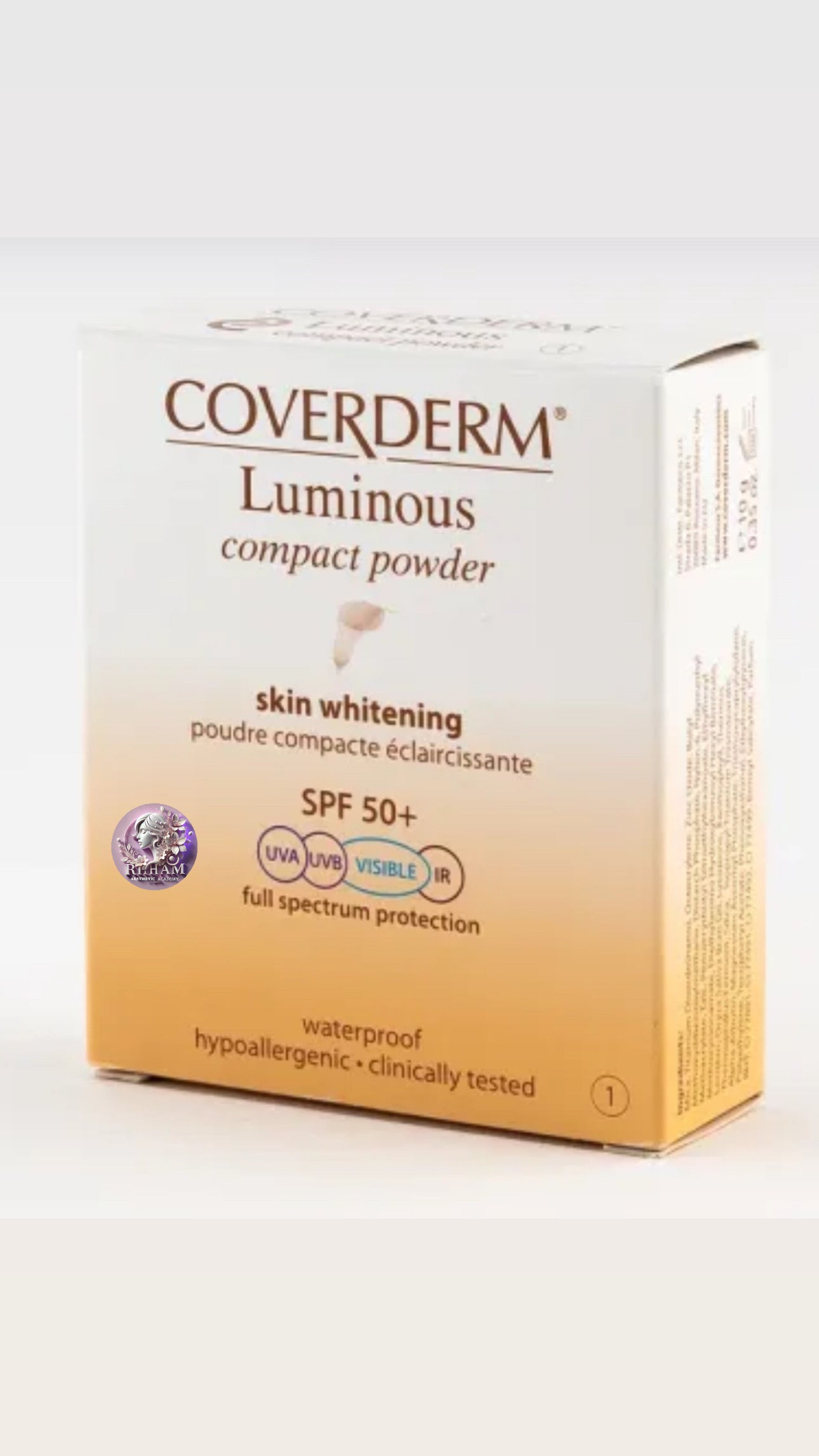 Coverderm Luminous Compact Powder Nr. 1 – Porcelain (10g)